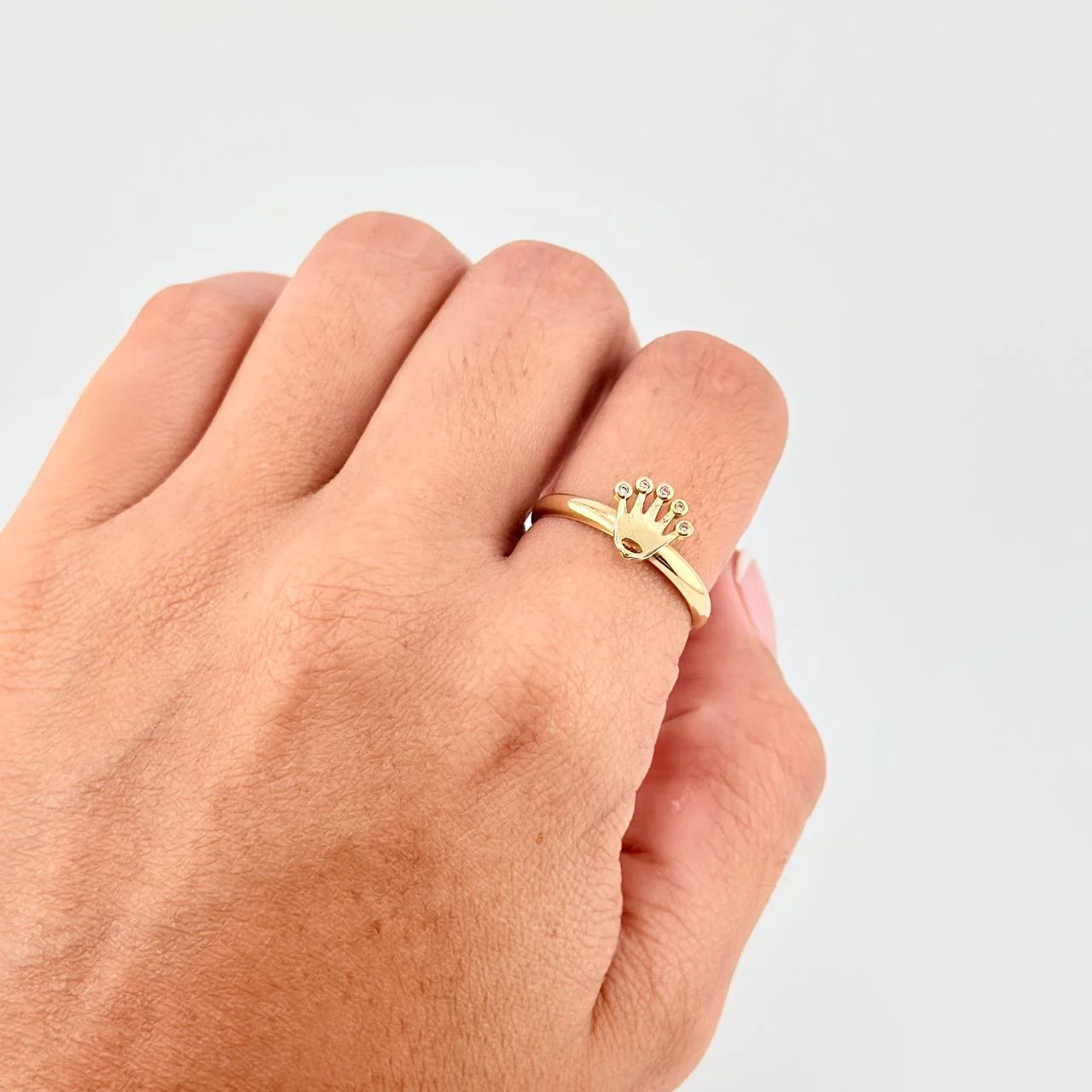 Anillo Corona 1.15g / T8 Oro Amarillo 18K - Image 4
