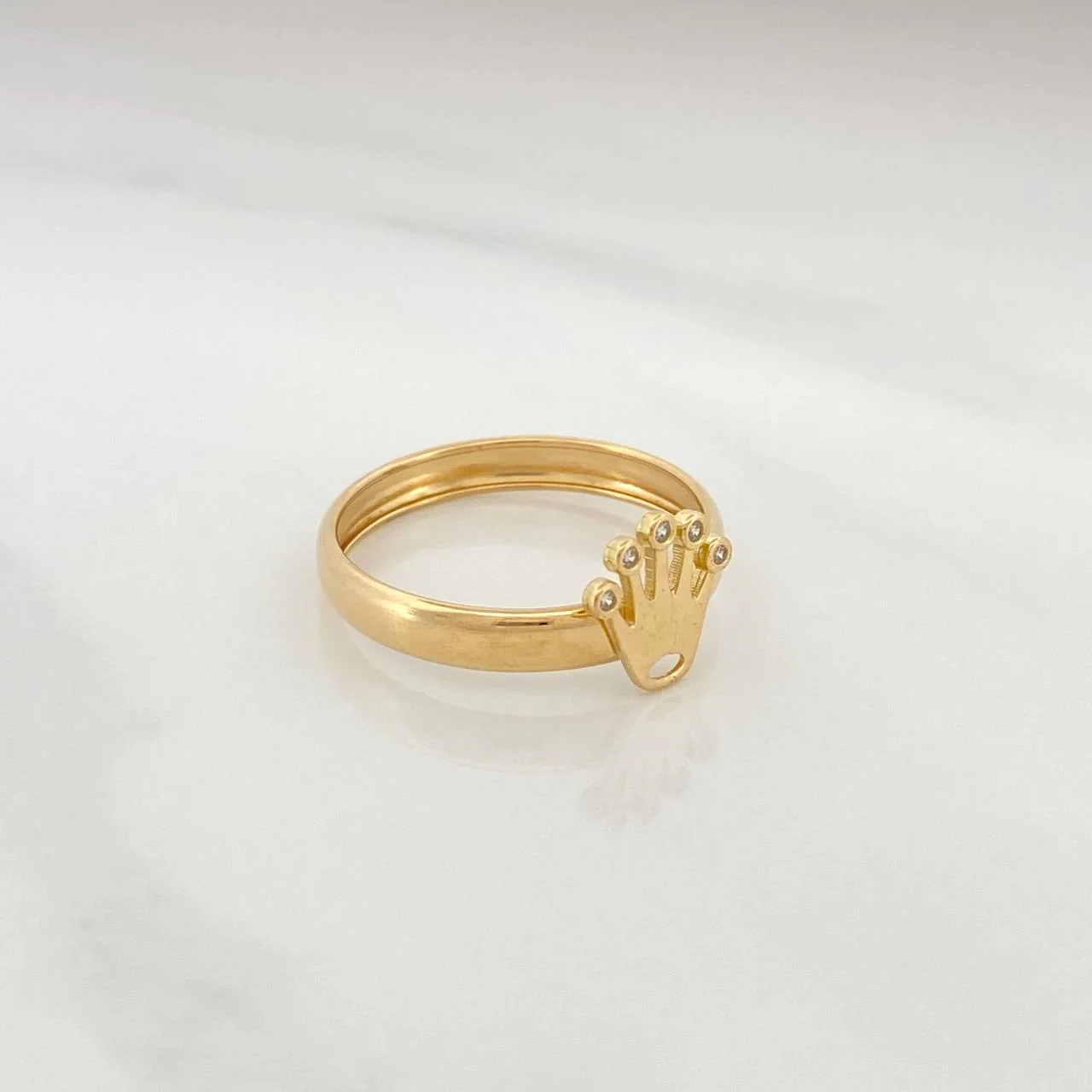 Anillo Corona 1.2gr / T8 3/4 / Oro Amarillo 18K % - Image 2