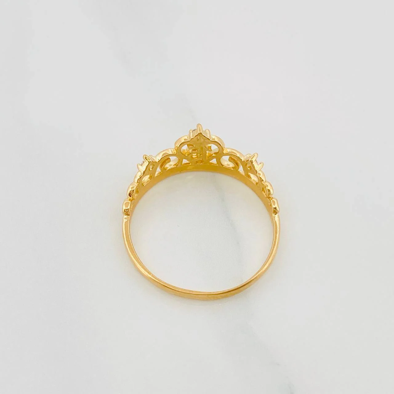 Anillo Corona 15´S 1.65 g / T6 1/4 Oro Amarillo 18K - Image 4
