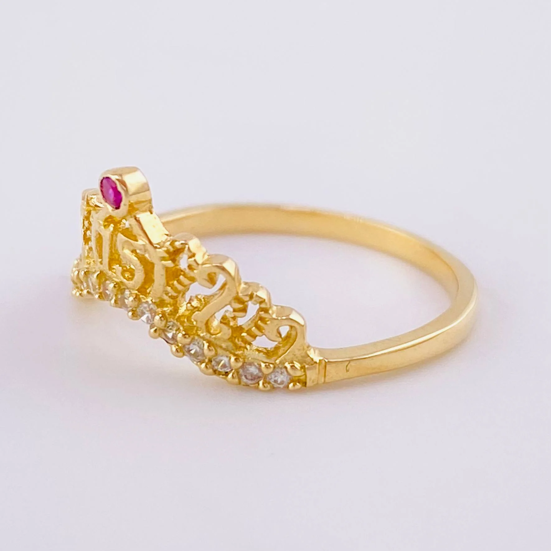 Anillo Corona 15's 1.85g / T7 Oro Amarillo 18K - Image 2