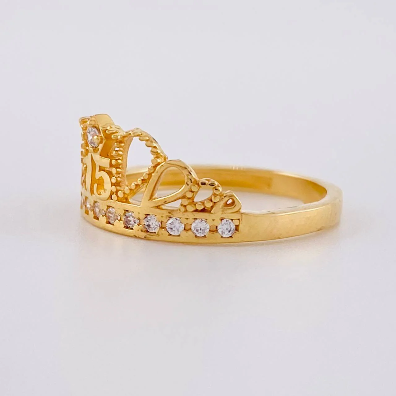 Anillo Corona 15´s 2.95g / T7 3/4 Oro Amarillo 18K - Image 2