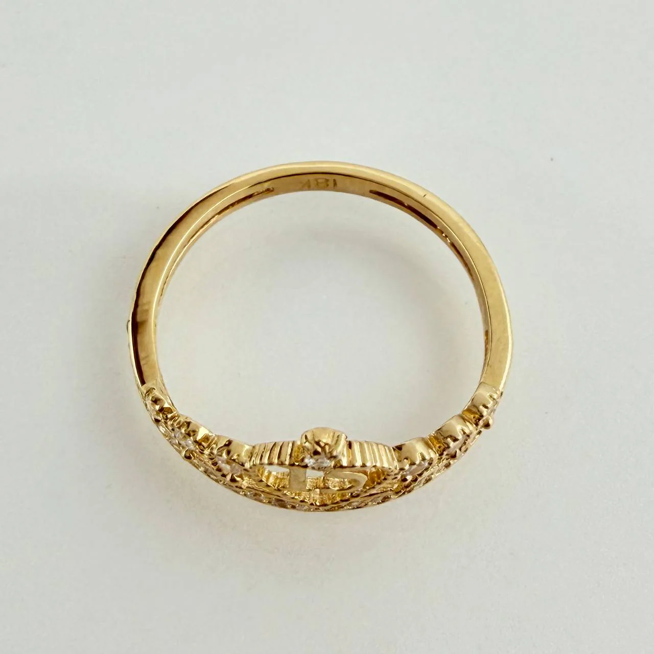 Anillo Corona 15s 2.15gr / T7 / Oro Amarillo 18K & - Image 2