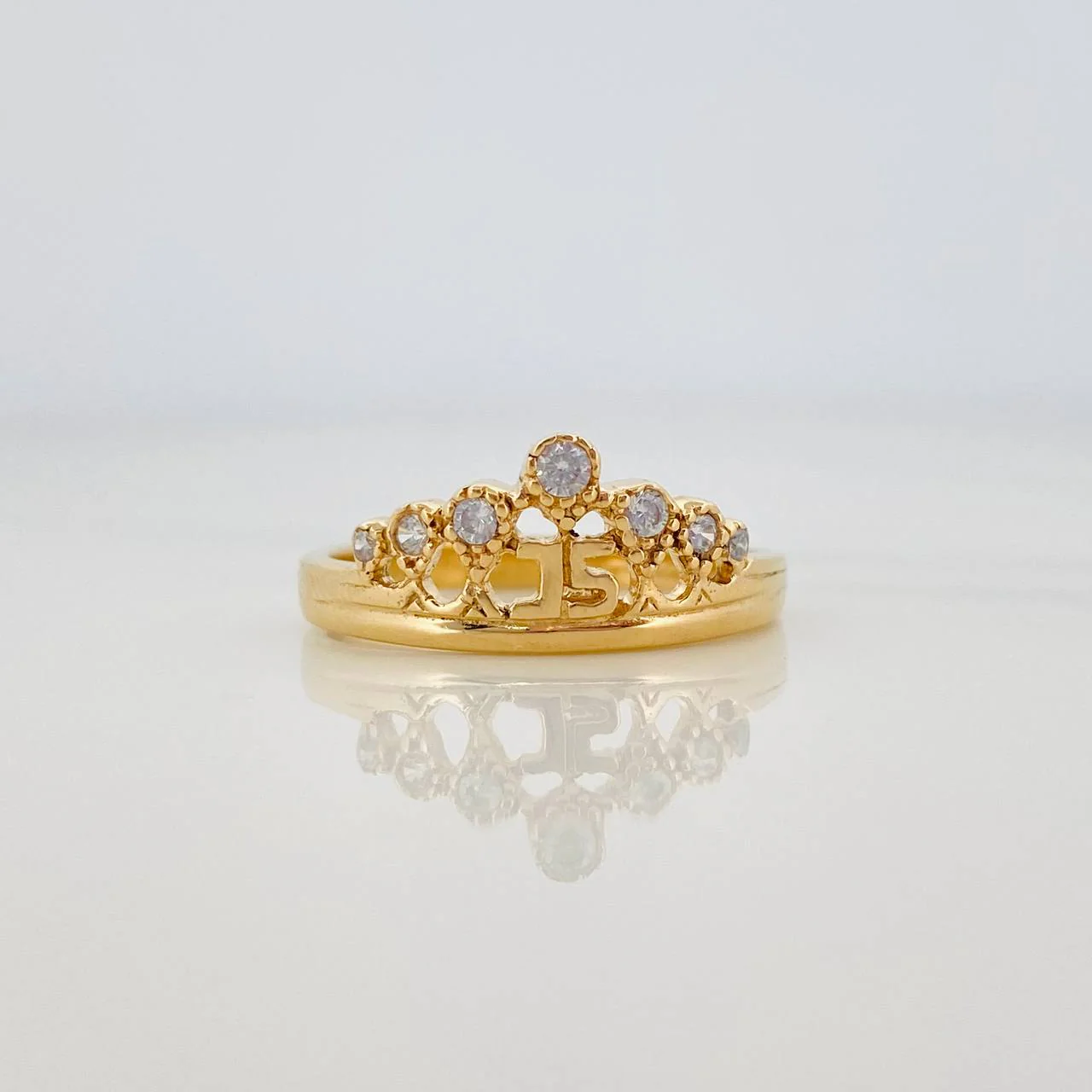 Anillo Corona 15S 2.85 g / T7 Oro Amarillo 18K
