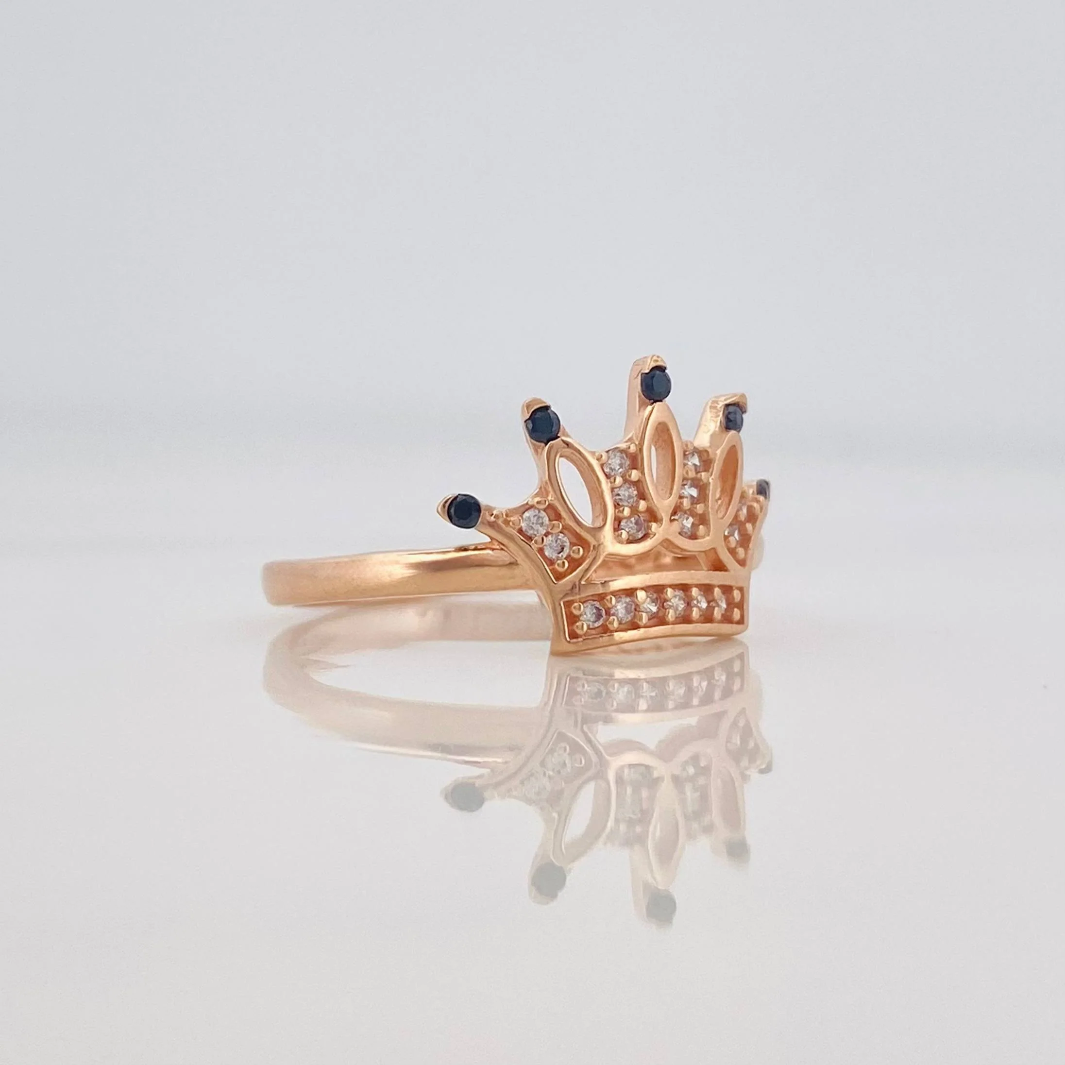 Anillo Corona 2.2g / T6 1/2 Oro Rosa 18K - Image 2