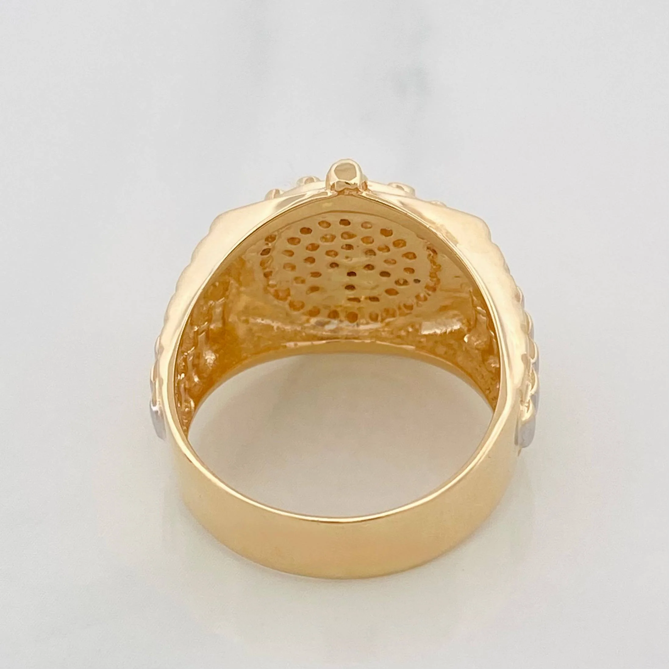 Anillo Corona 7.1g / T7 Dos Oros Amarillo Blanco 18K - Image 4
