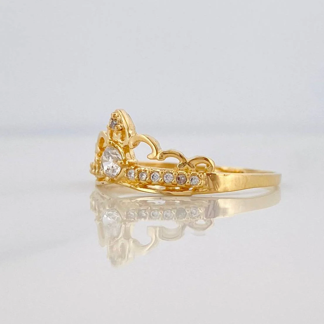Anillo Corona Churumbela 1.75 g / T7 Oro Amarillo 18K - Image 2