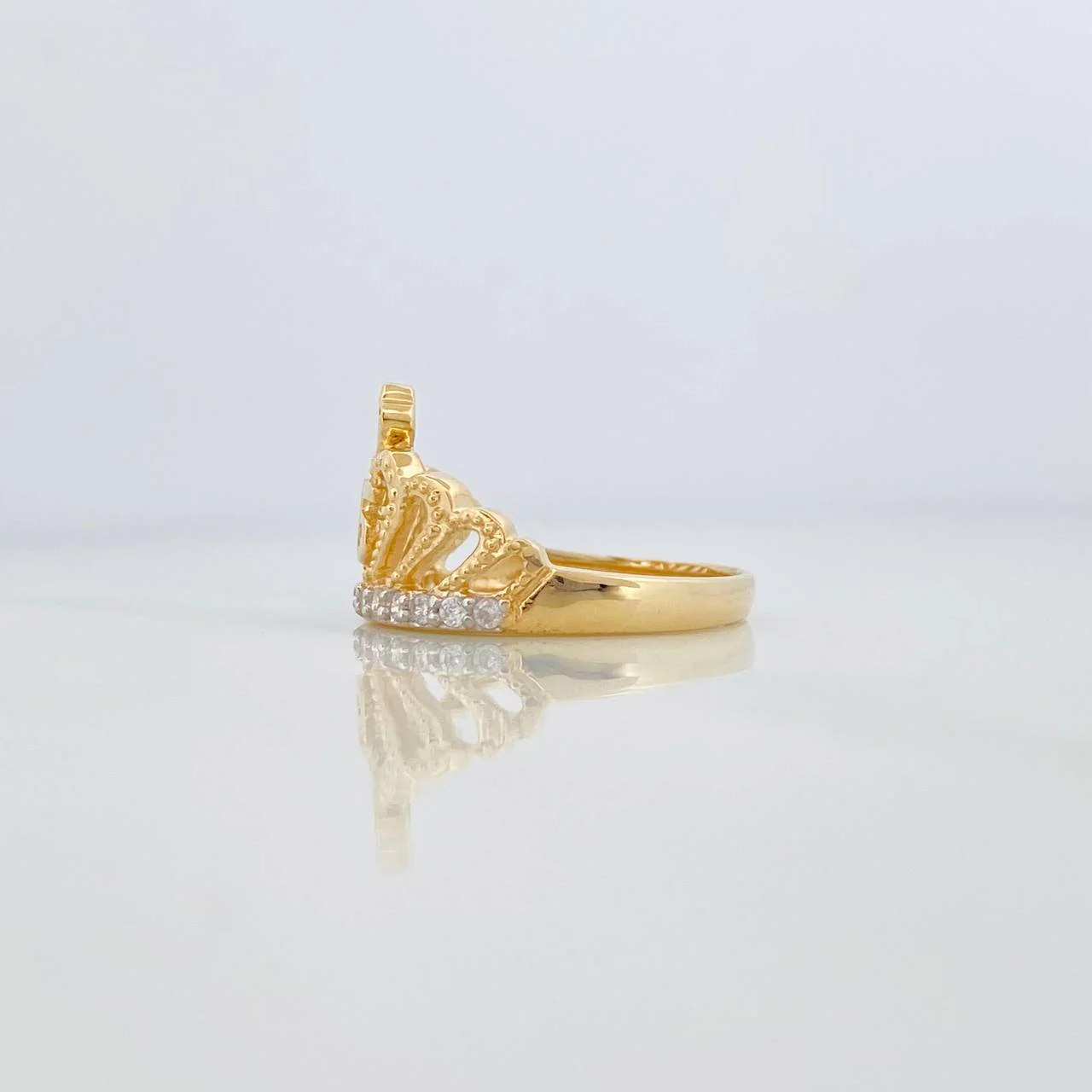 Anillo Corona Corazon 15S 3.55 g / T7 1/4 18K - Image 3