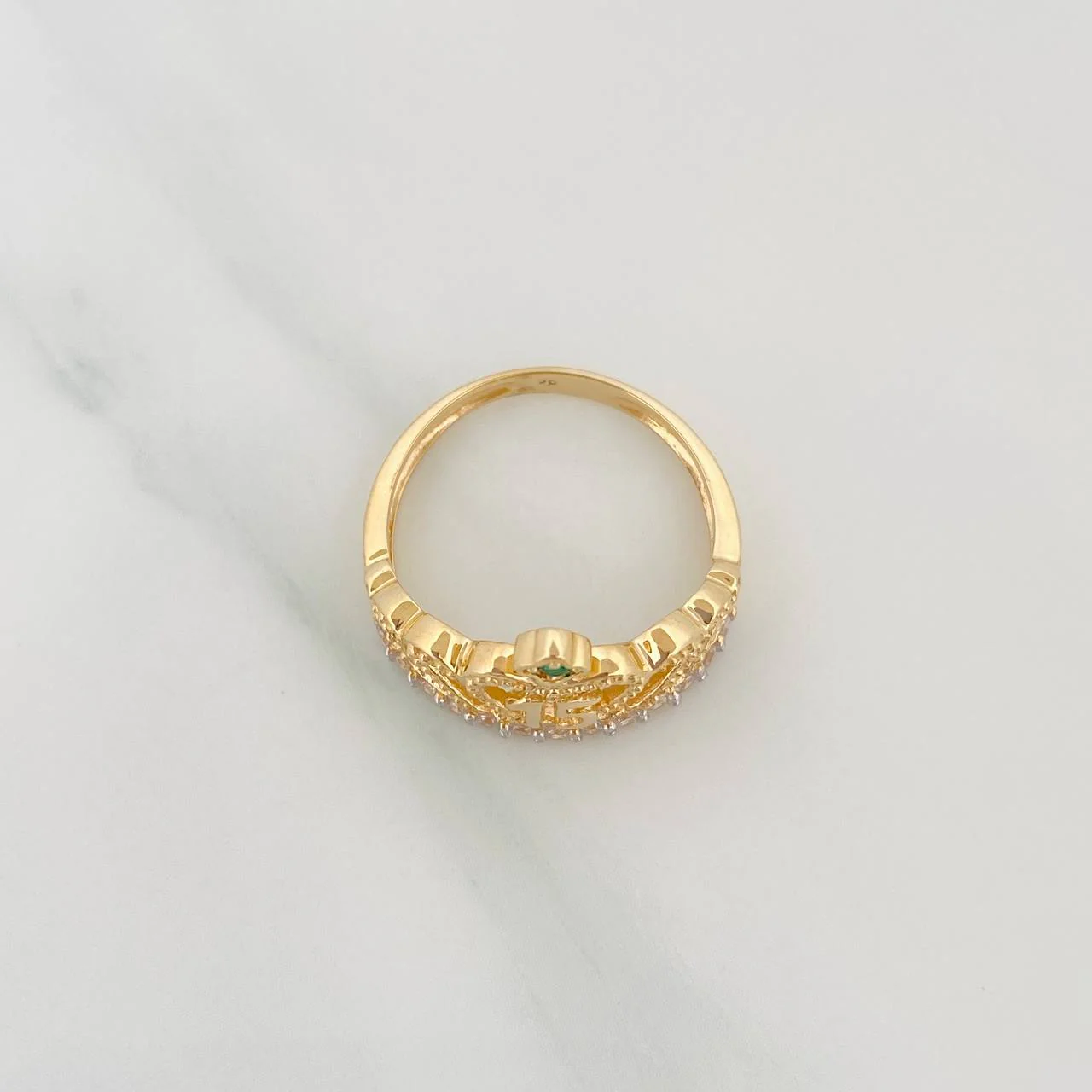 Anillo Corona Corazon 15S 3.55 g / T7 1/4 18K - Image 4