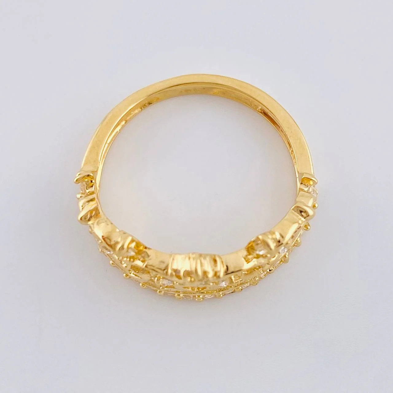 Anillo Corona Corazones 2.9 g / T6 1/4 Oro Amarillo 18K - Image 3