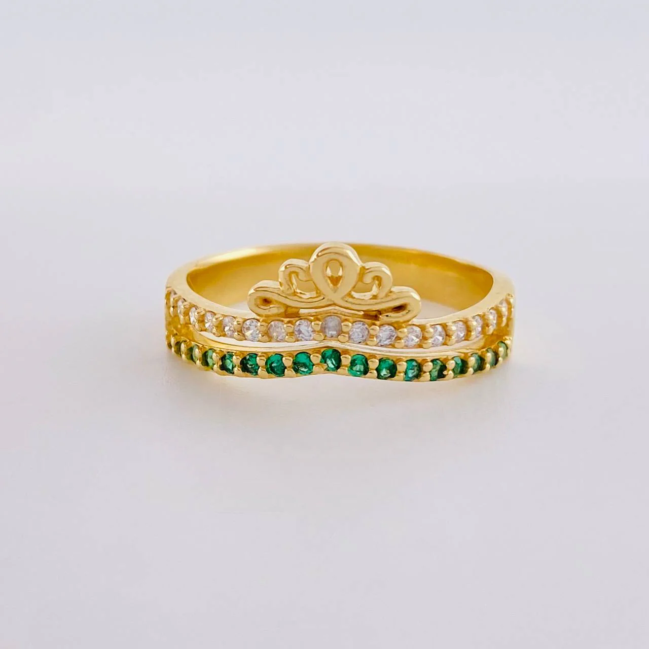 Anillo Corona Doble Linea 3.5 g / T5 3/4 Oro Amarillo 18K