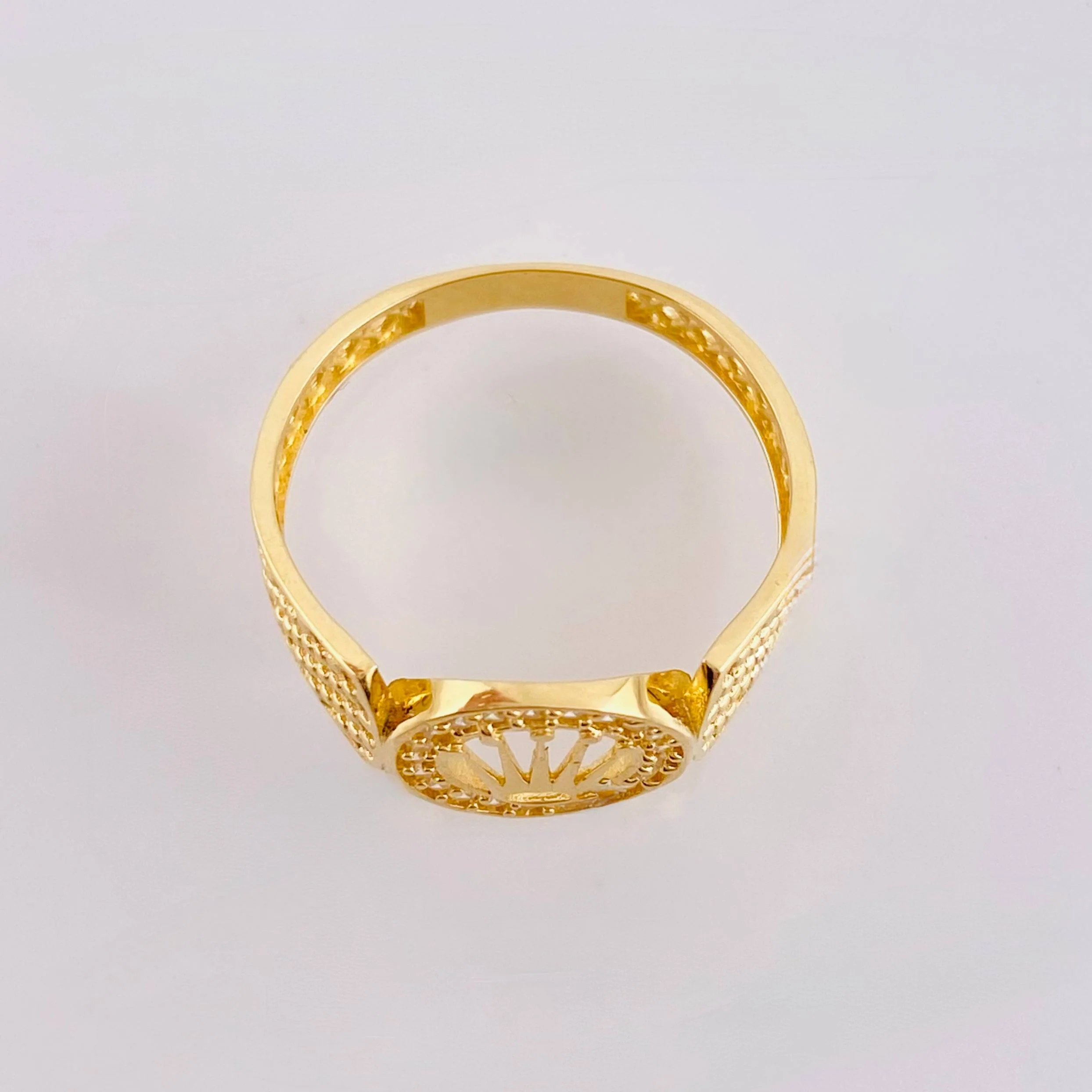 Anillo Corona Maya 2.5gr / T7 1/2 / Oro Amarillo 18K - Image 3