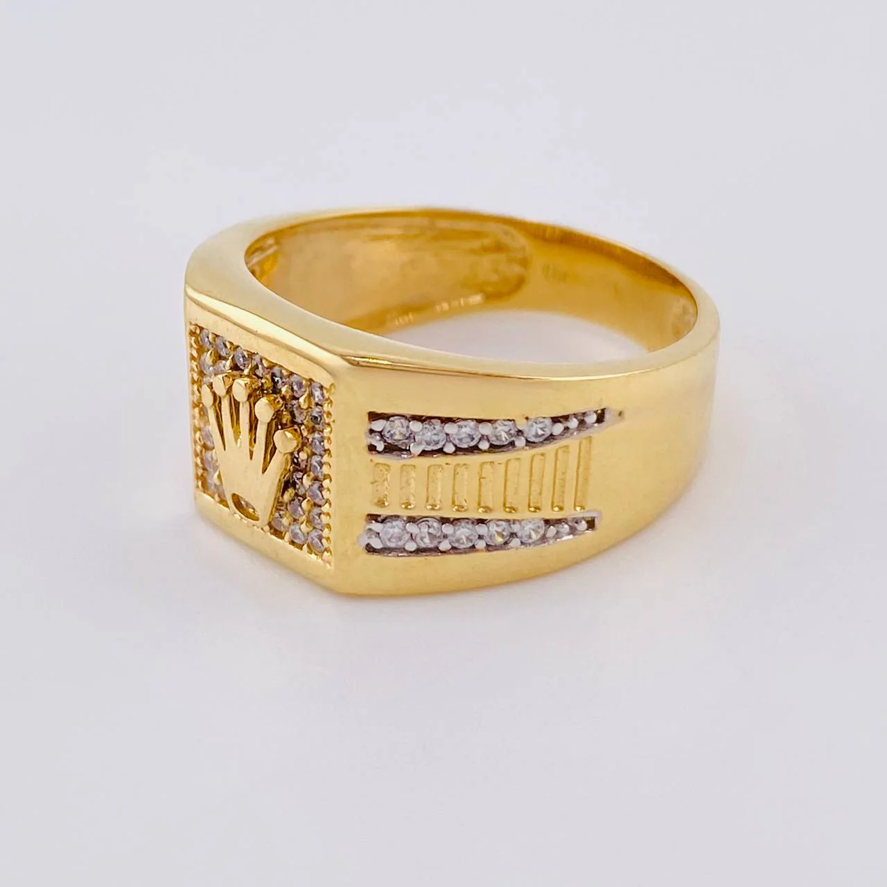 Anillo Corona Onda Radial 8.6 g / T9 1/4 Oro Amarillo 18K - Image 2