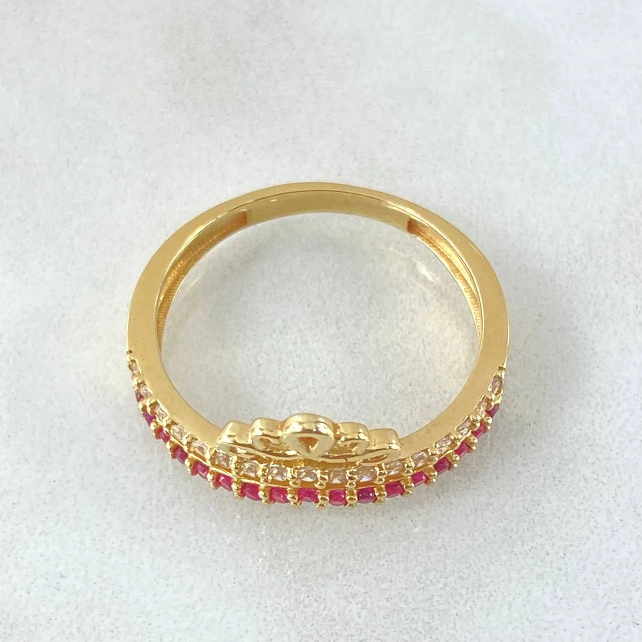 Anillo Corona Pavonada 3gr / T6 1/2 / Oro Amarillo 18K - Image 3