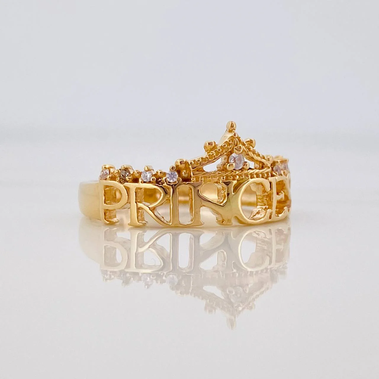 Anillo Corona Princess 3 g / T6 1/2 Oro Amarillo 18K - Image 2