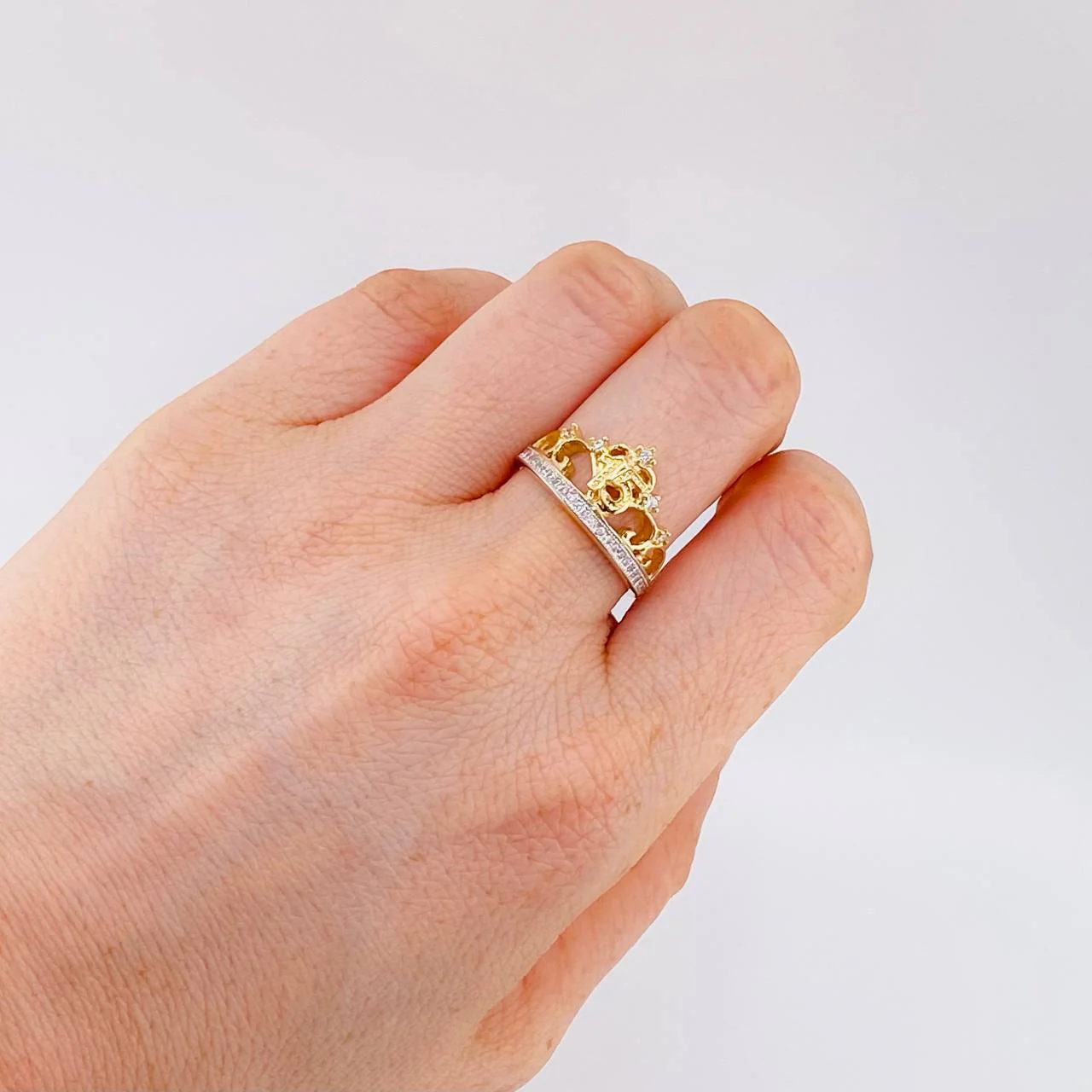 Anillo Corona Quinces 4.7 g / T8 Oro Amarillo 18K - Image 4