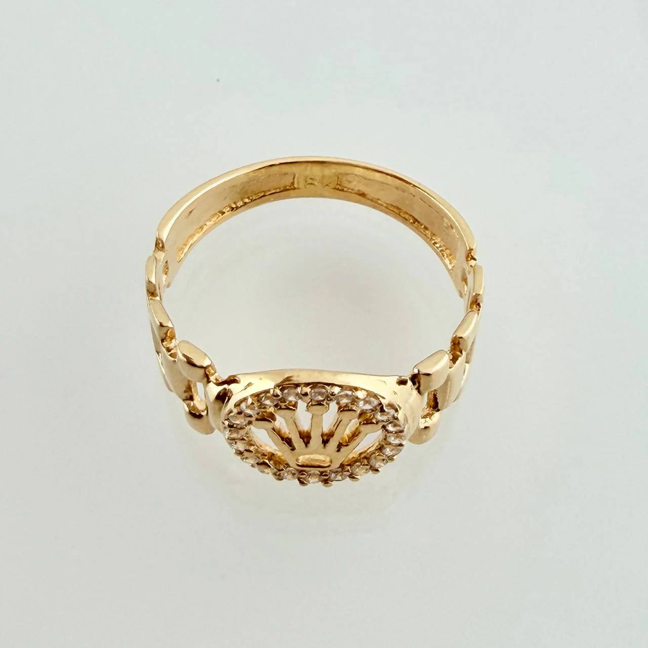 Anillo Correa Corona 2.35gr / T6 / Oro Amarillo 18K % - Image 3