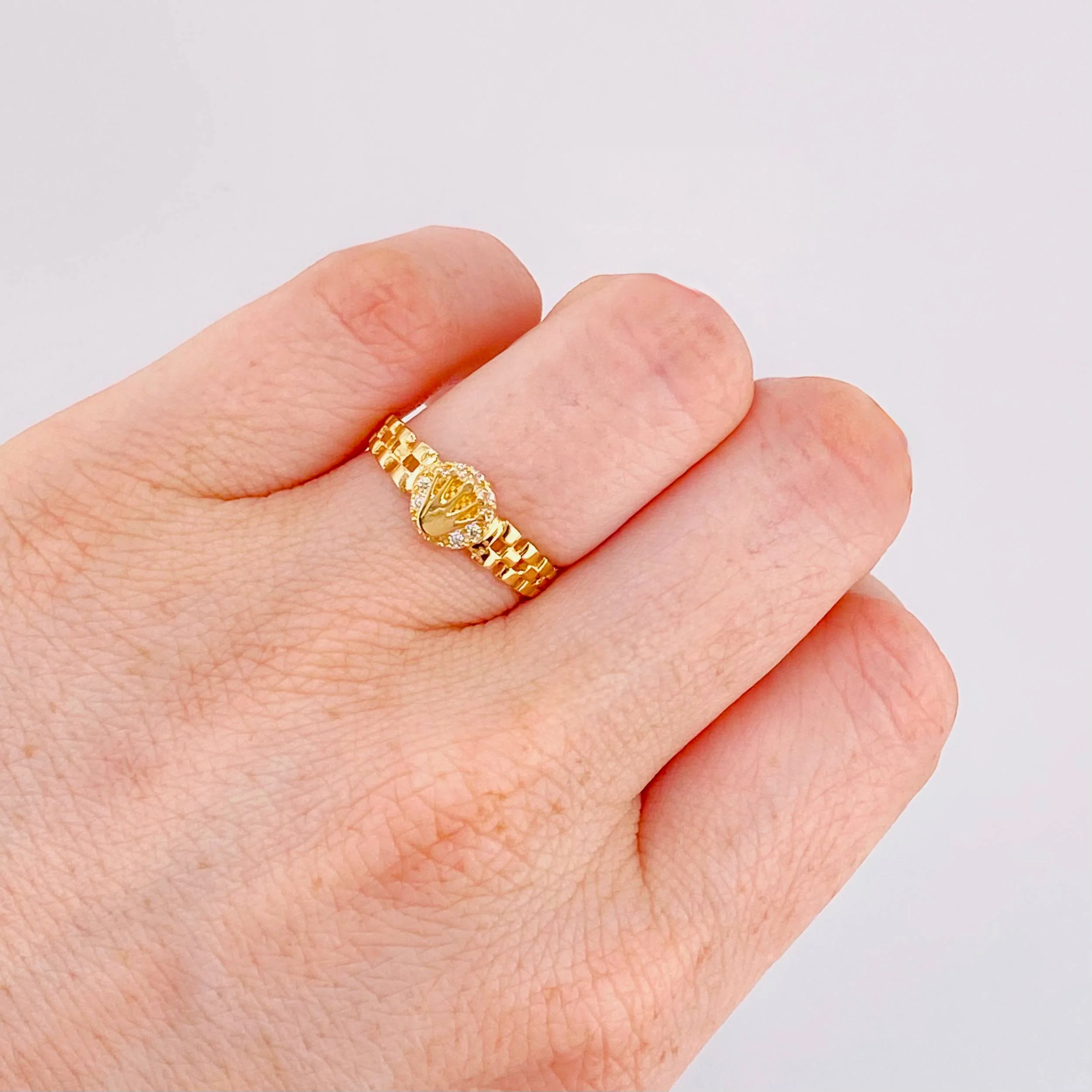Anillo Correa Corona 2.5gr / T6 3/4 / Oro Amarillo 18K * - Image 4