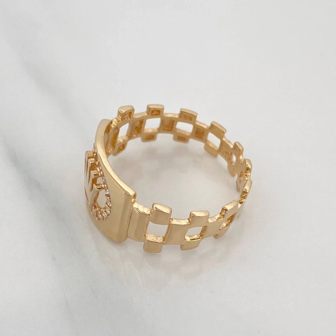 Anillo Correa Corona 3.4 g / T8 1/2 Oro Amarillo 18K - Image 2
