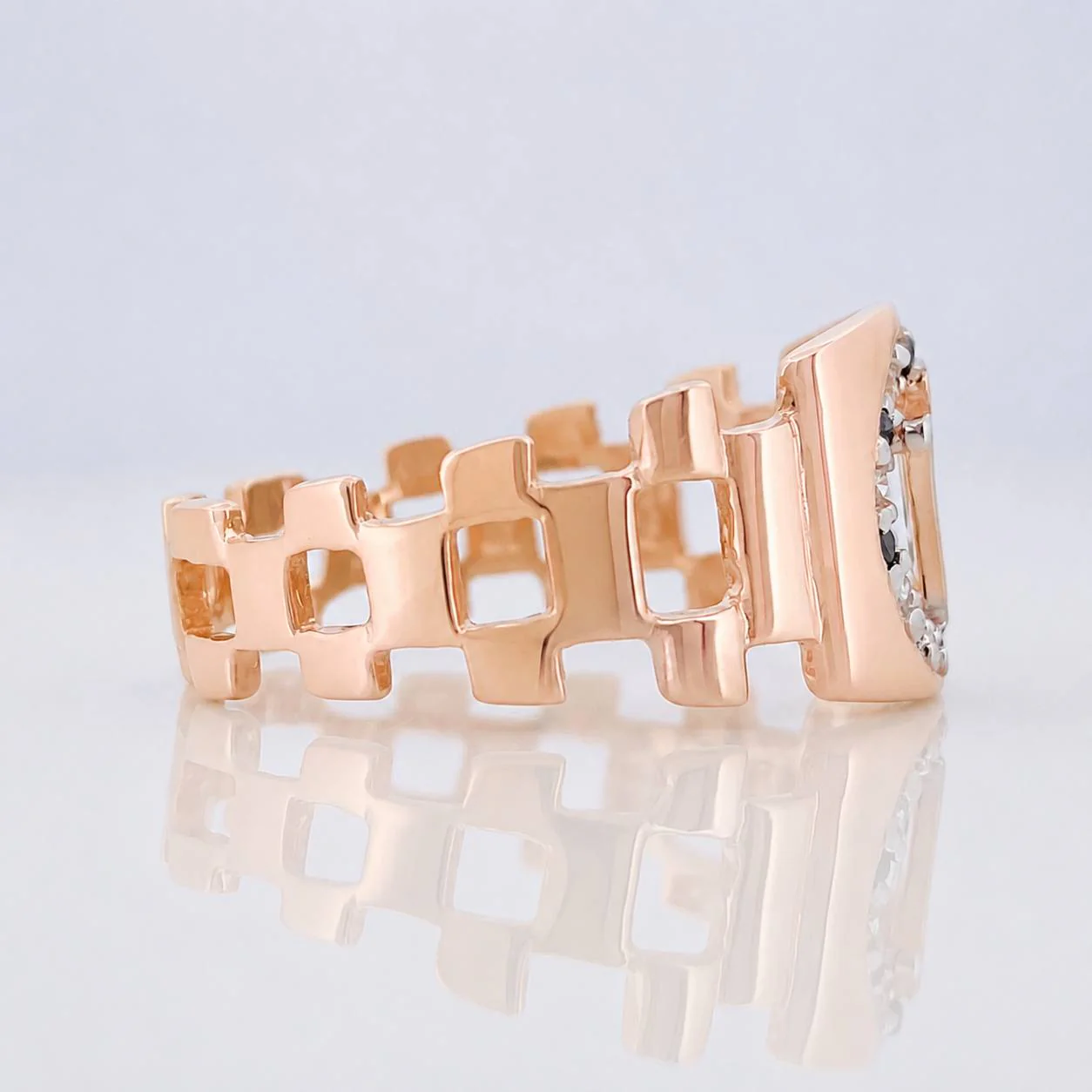 Anillo Correa Corona 3.7g / T9 1/4 Oro Rosa 18K - Image 2