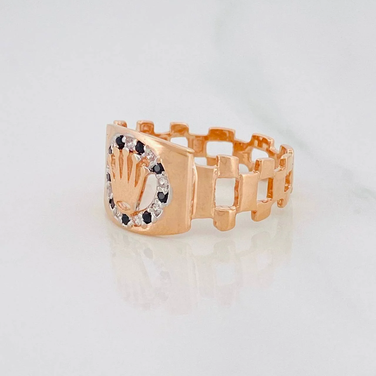 Anillo Correa Corona 3.7g / T9 1/4 Oro Rosa 18K - Image 3