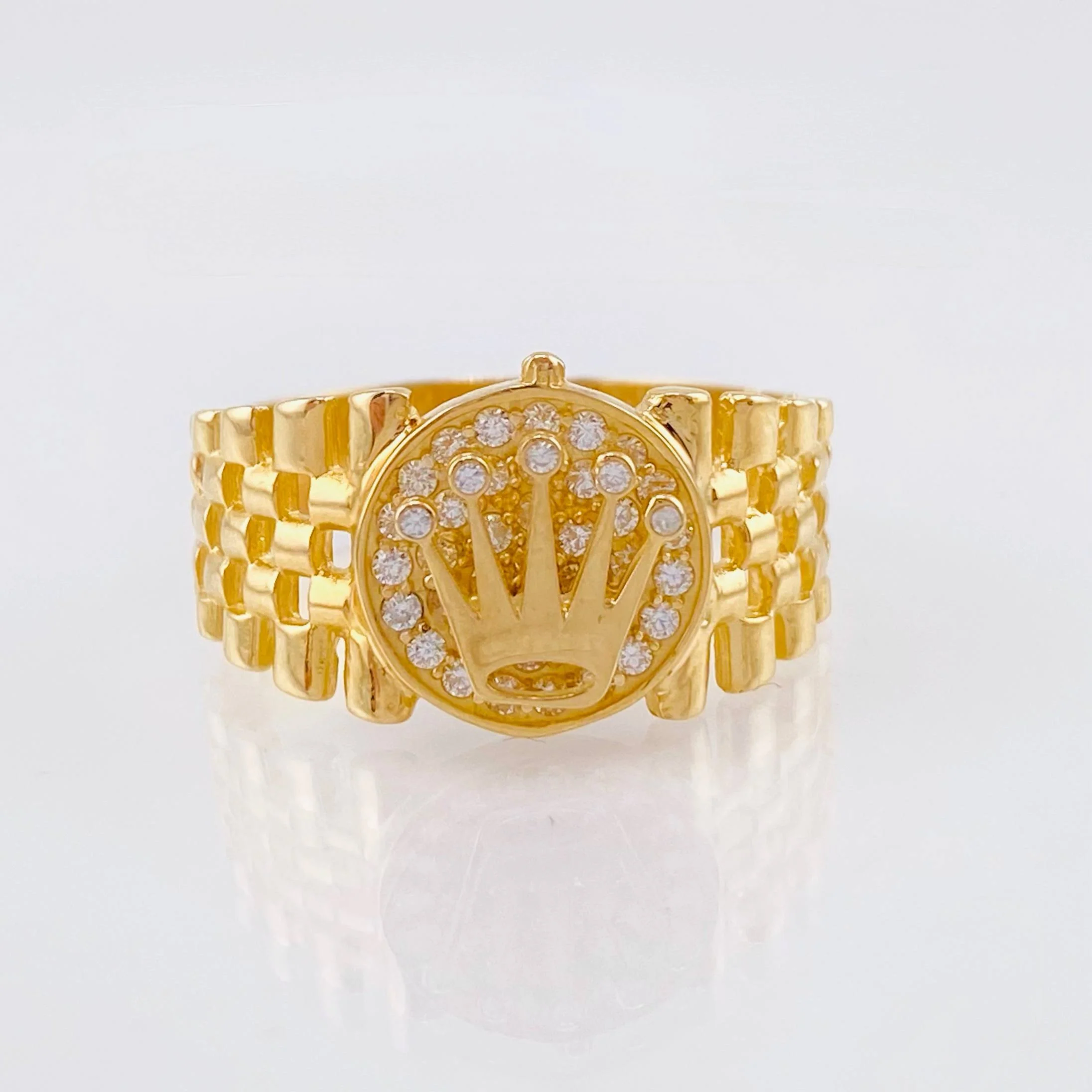Anillo Correa Corona 5.3gr / T9 1/4 / Oro Amarillo 18K ©