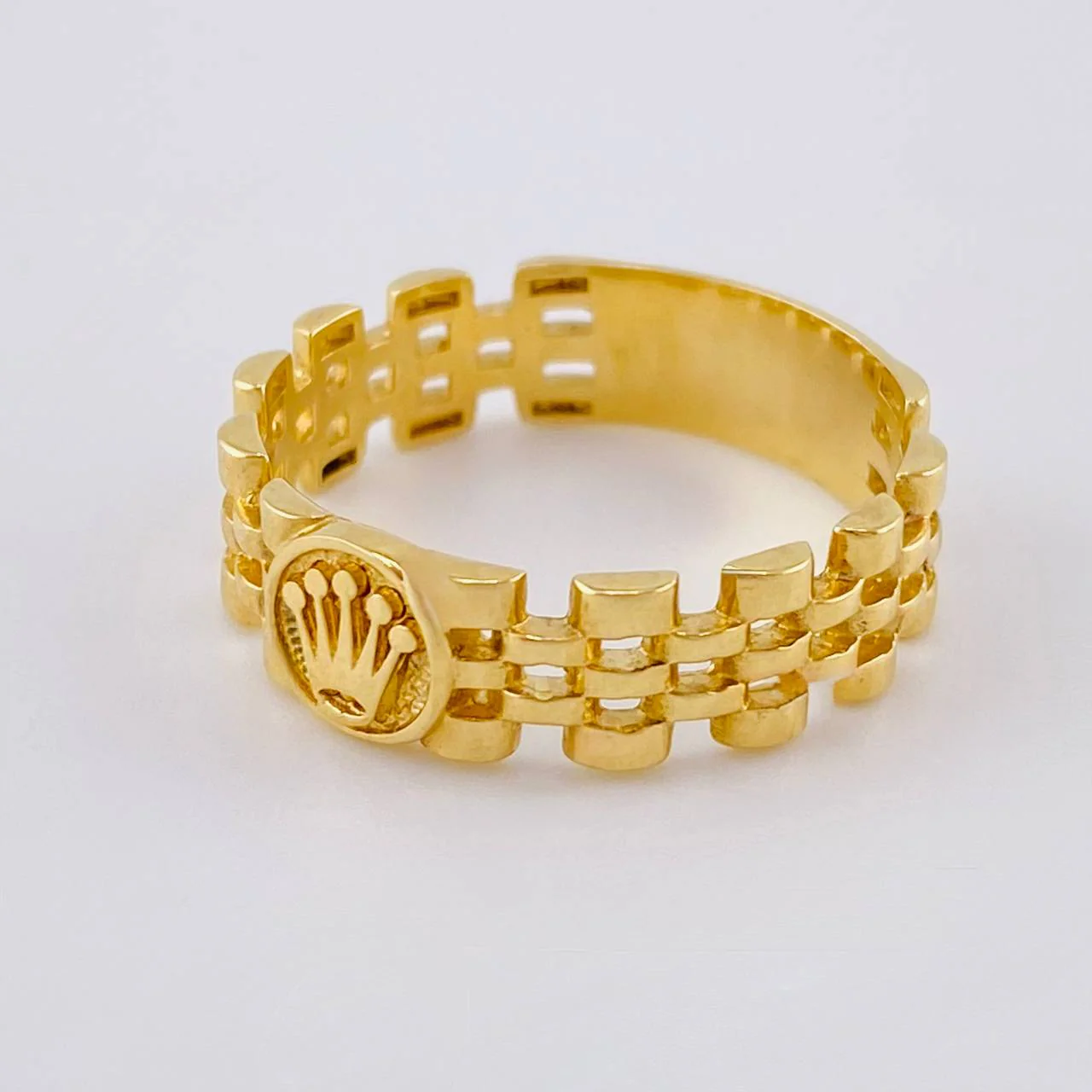 Anillo Correa Sello Corona 3.6 g / T8 Oro Amarillo 18K - Image 3