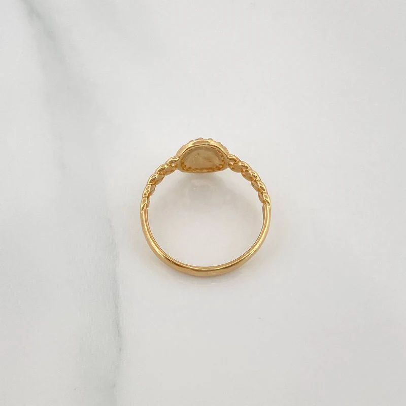 Anillo Cubano Corona 1.9 g / T5 3/4 Oro Amarillo 18K - Image 4
