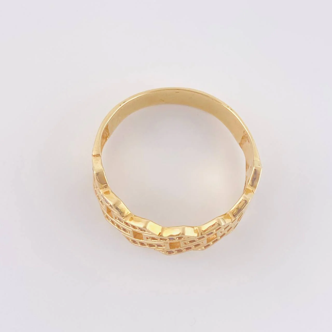 Anillo Cubano cuadrado 4.25g / T10 3/4 Oro Amarillo 18K - Image 3