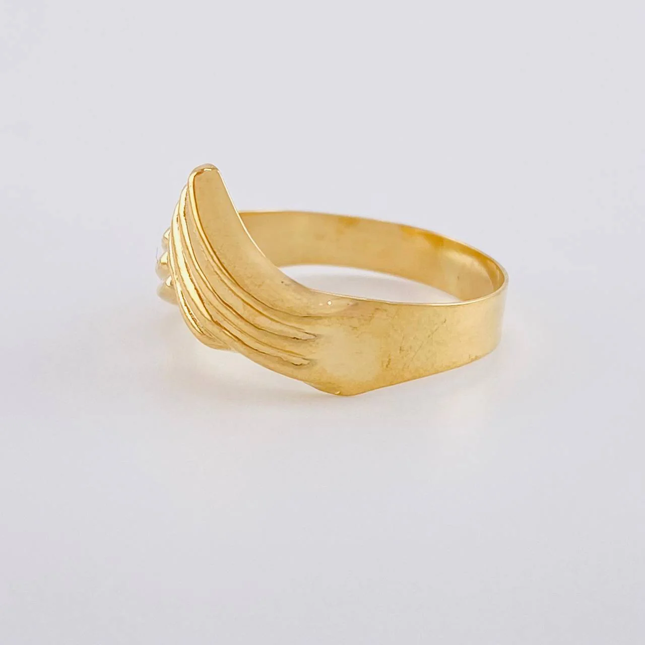 Anillo Curva Enlazada 1.65 g / T5 1/2 Oro Amarillo 18K - Image 2