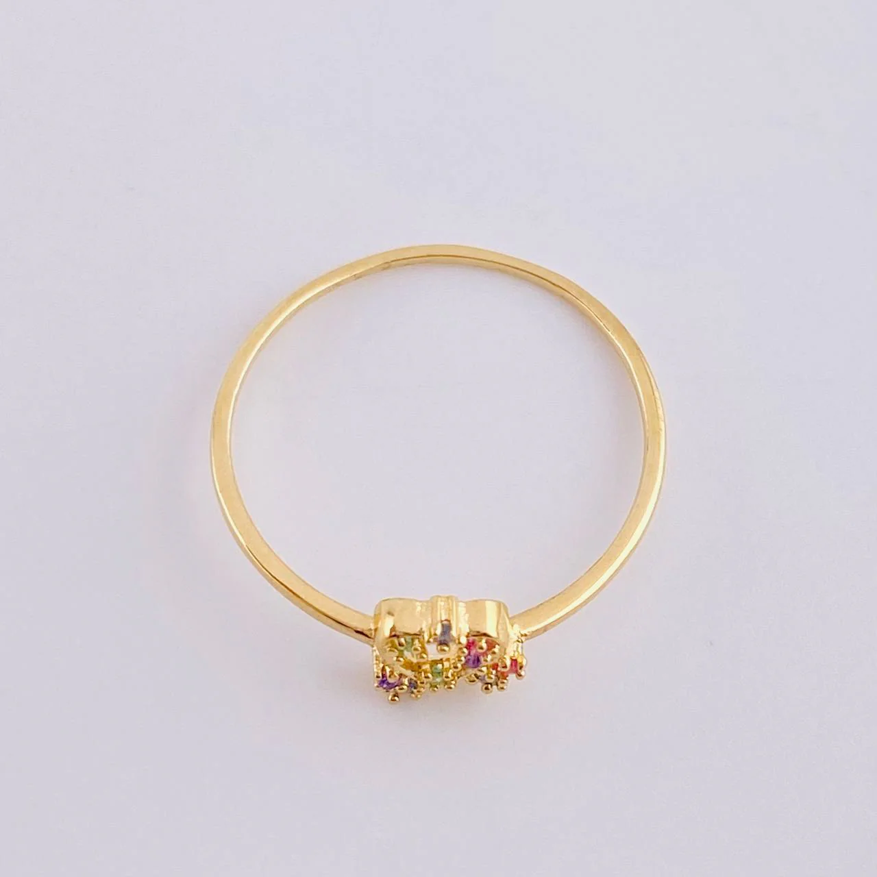 Anillo Destellos Corazón 1 g / T6 1/2 Oro Amarillo 18K - Image 3