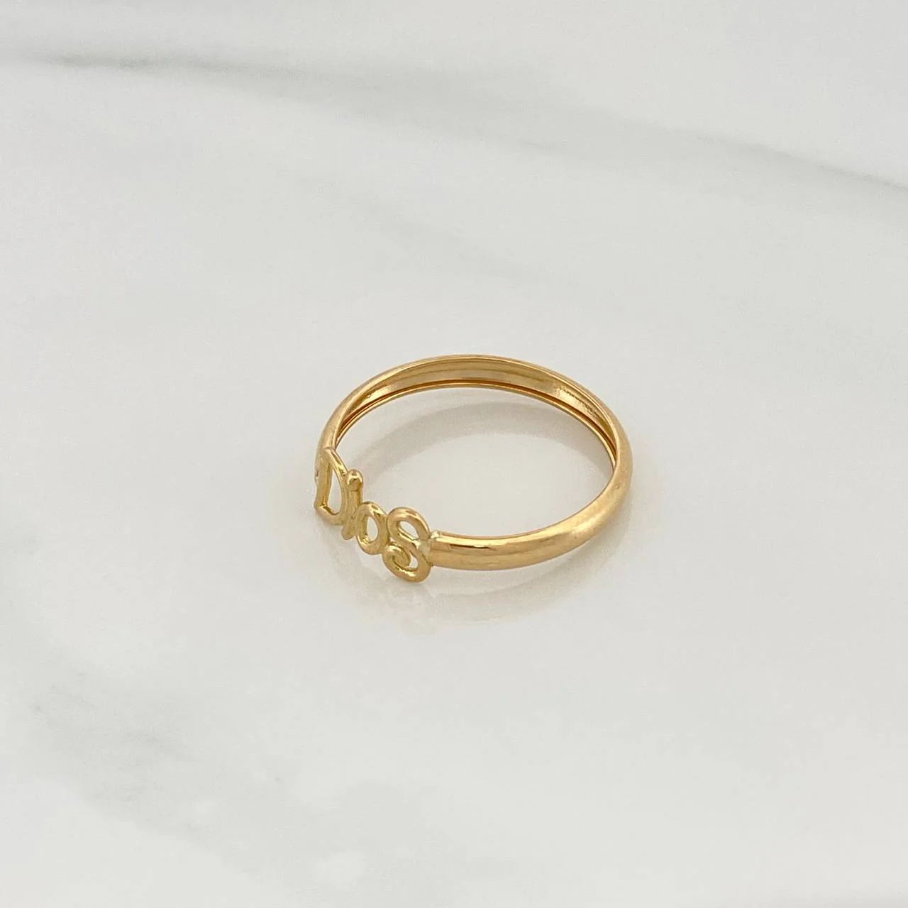 Anillo Dios 0.8gr / T6 1/4 / Oro Amarillo 18K & - Image 3
