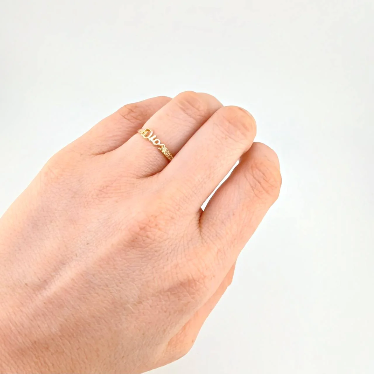 Anillo Dios 1.35 g / T6 1/4 Oro Amarillo 18K - Image 4