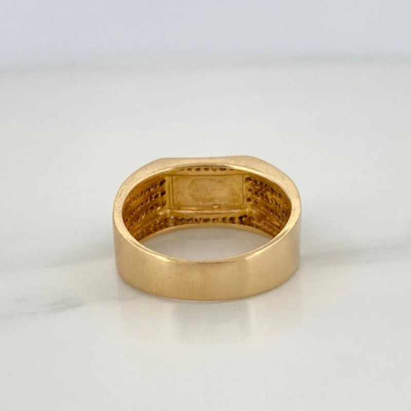 Anillo Dios 8.5gr / T10 / Dos Oros Amarillo Blanco 18K - Image 3