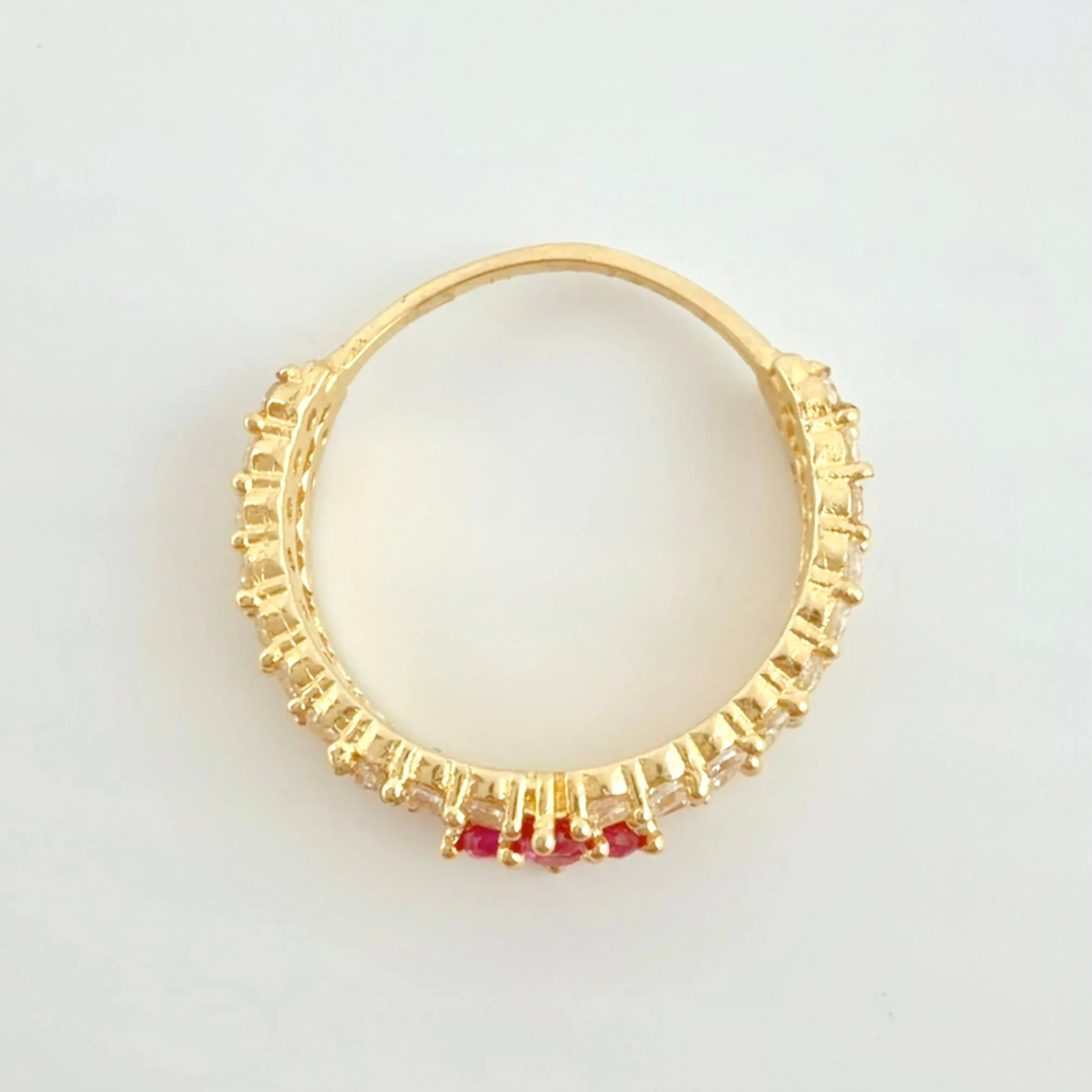 Anillo Doble Carril Flor 2.5gr / T7 / Oro Amarillo 18K * - Image 3