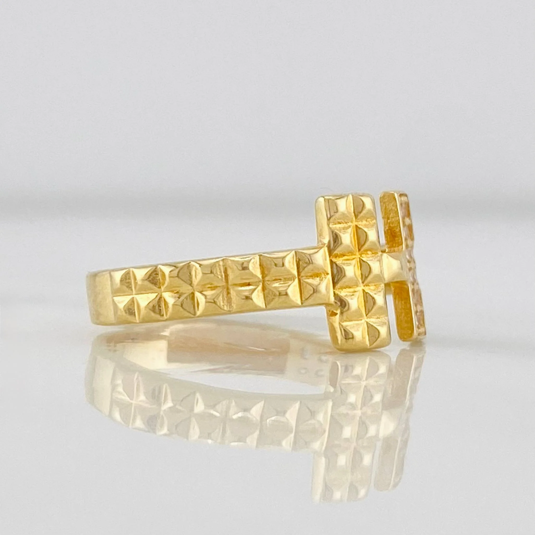 Anillo Doble Cruz Imperial 2.3g / T5 3/4 Oro Amarillo 18K - Image 2