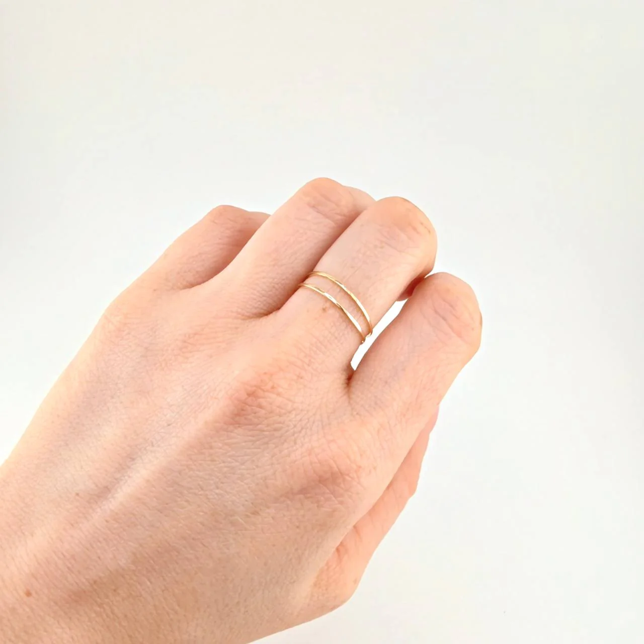 Anillo Doble Linea 1.15 g / T6 1/2 Oro Amarillo 18K - Image 4