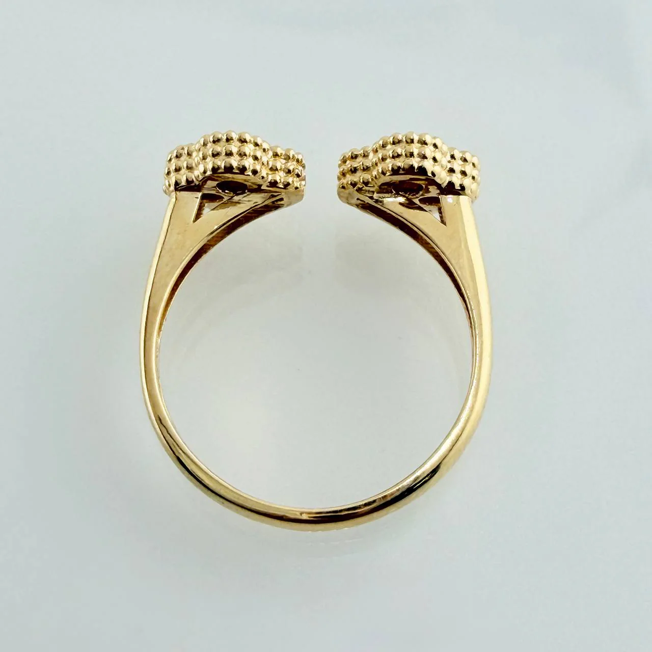 Anillo Doble Trebol 3.1gr / T7 / Tres Oros Nac.Esp. 18K % - Image 3