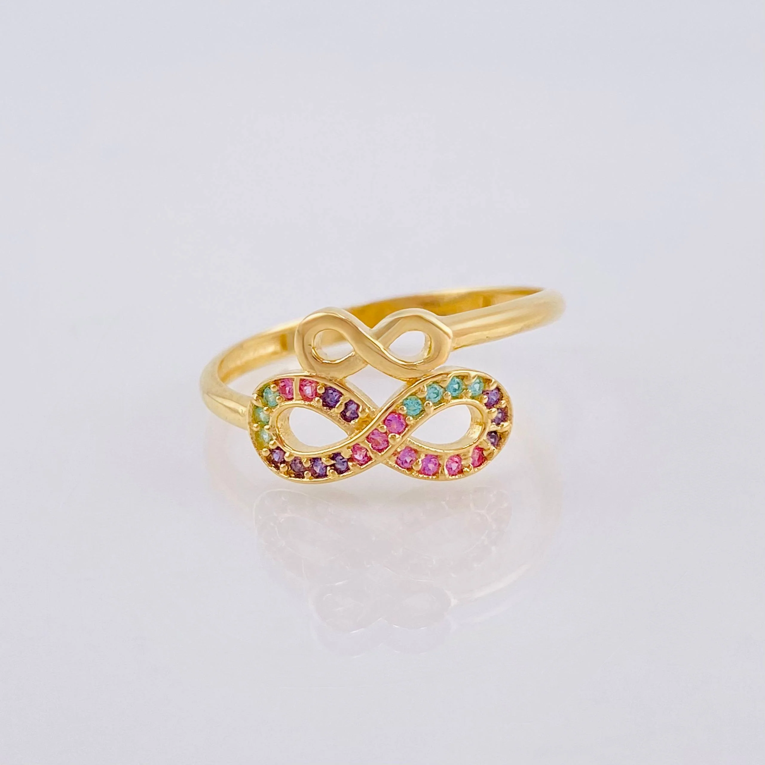 Anillo Duo Infinito 2.2gr / T7 1/2 / Oro Amarillo 18K
