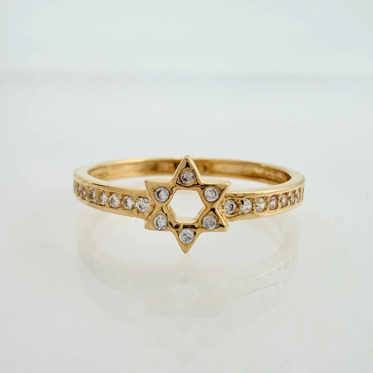 Anillo Estrella David 1.6gr / T6 / Oro Amarillo 18K