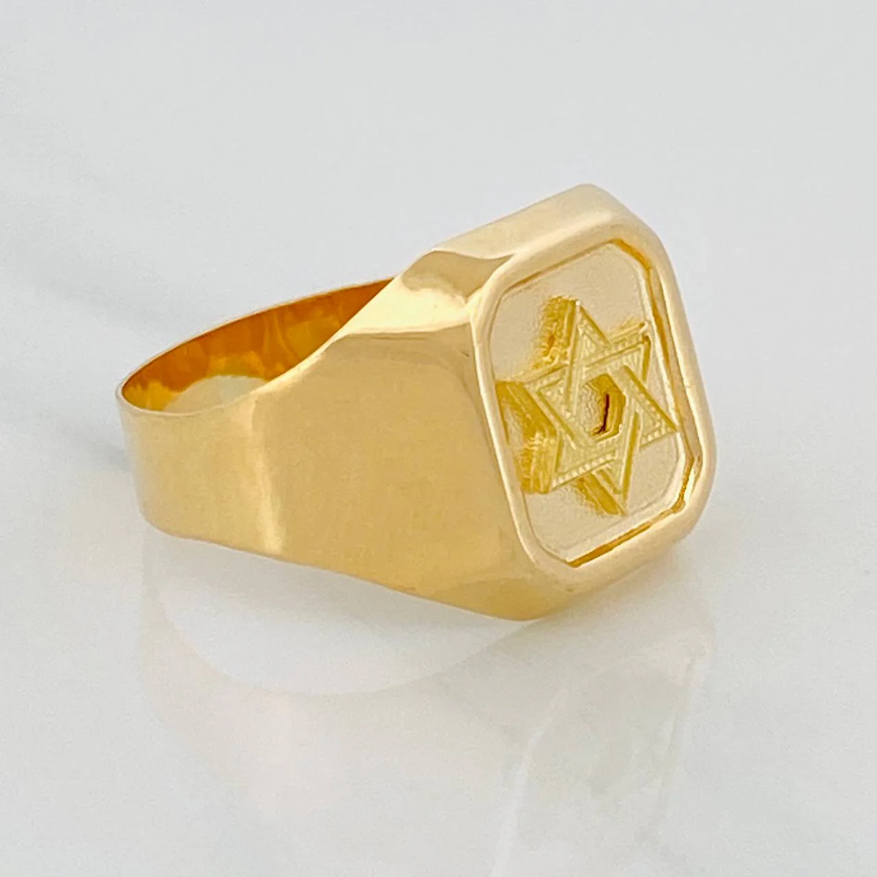 Anillo Estrella de David 3.45gr / T11 1/4 / Oro Amarillo 18K % - Image 3