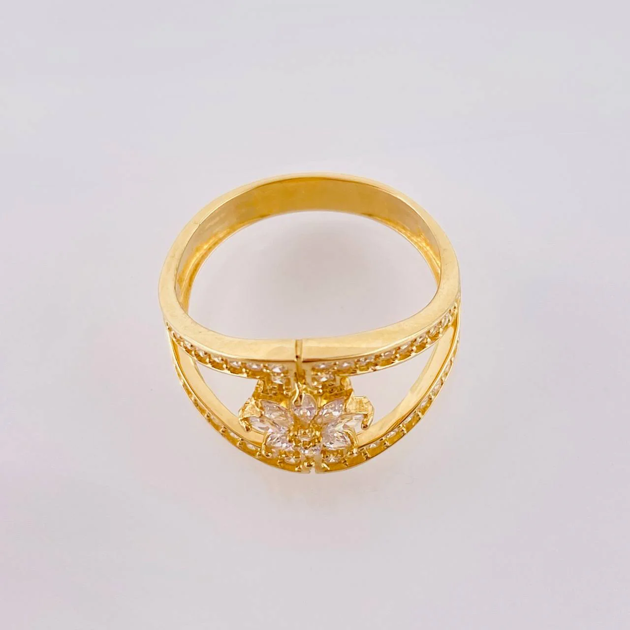 Anillo Estrella De Rombos Convergentes 3.7 g / T7 1/4 Oro Amarillo 18K - Image 3