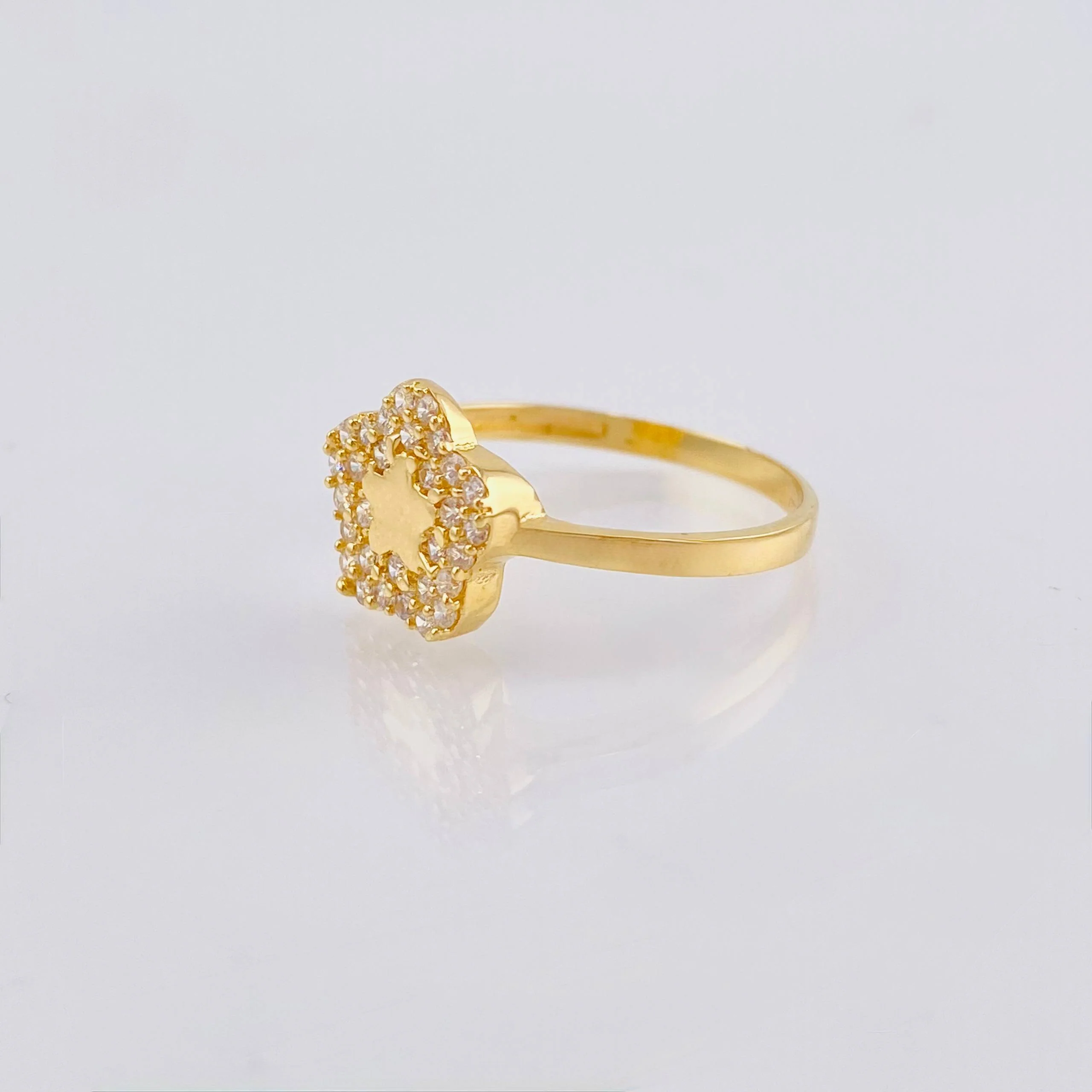 Anillo Estrella En Flor 2.1 g / T8 Oro Amarillo 18K - Image 2