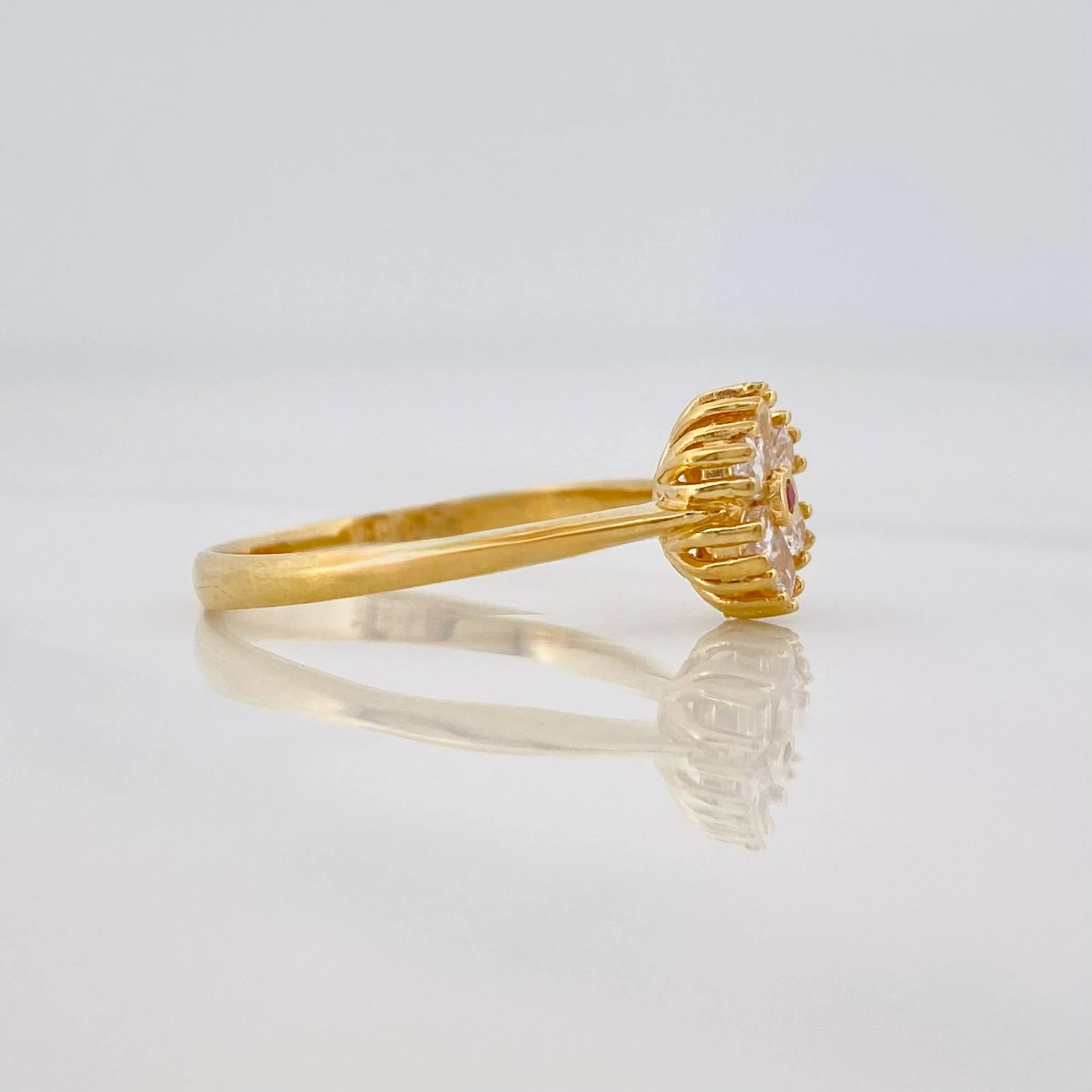 Anillo Flor 2.4g / T7 Oro Amarillo 18K - Image 3