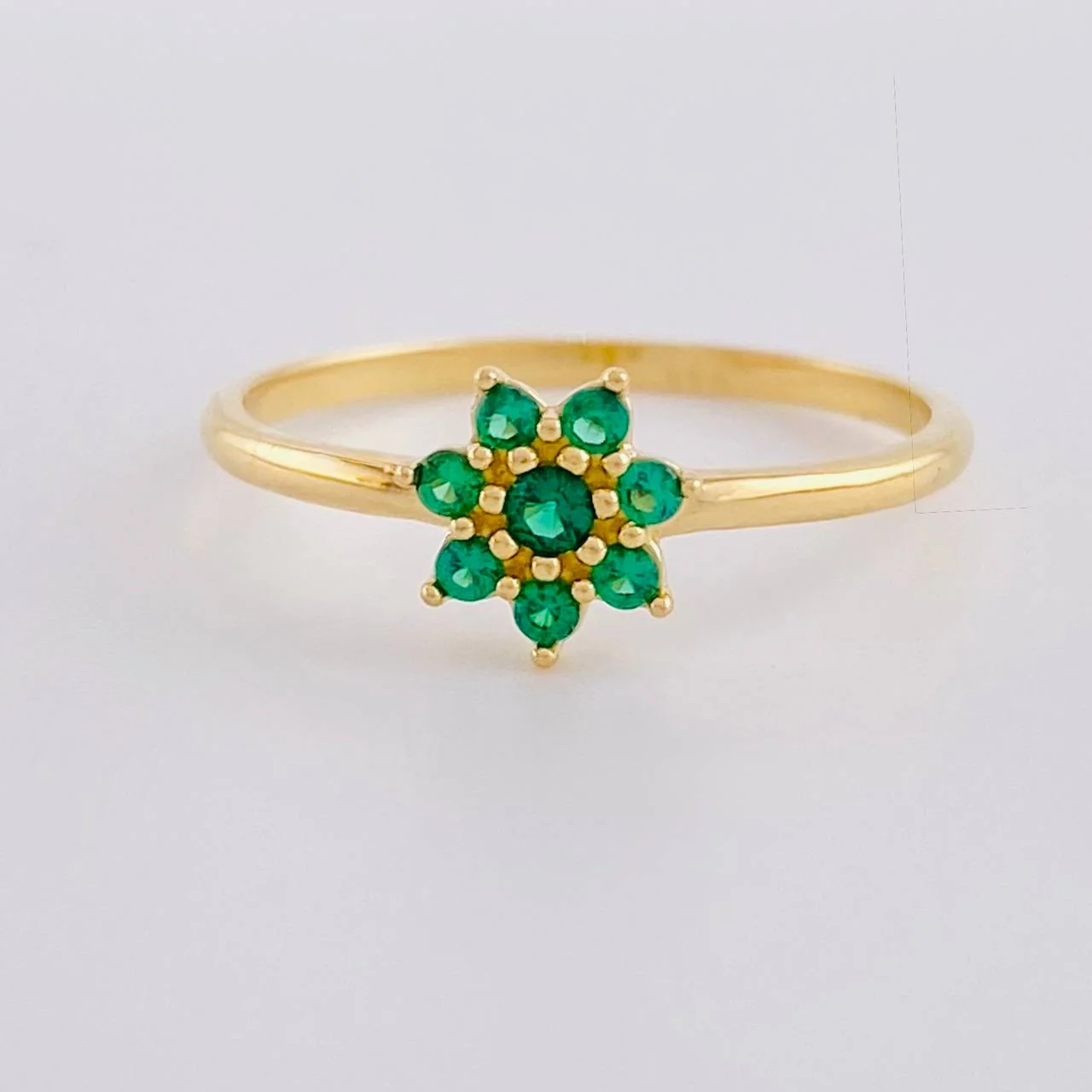 Anillo Flor Septima 1.45g / T6 Oro Amarillo 18K