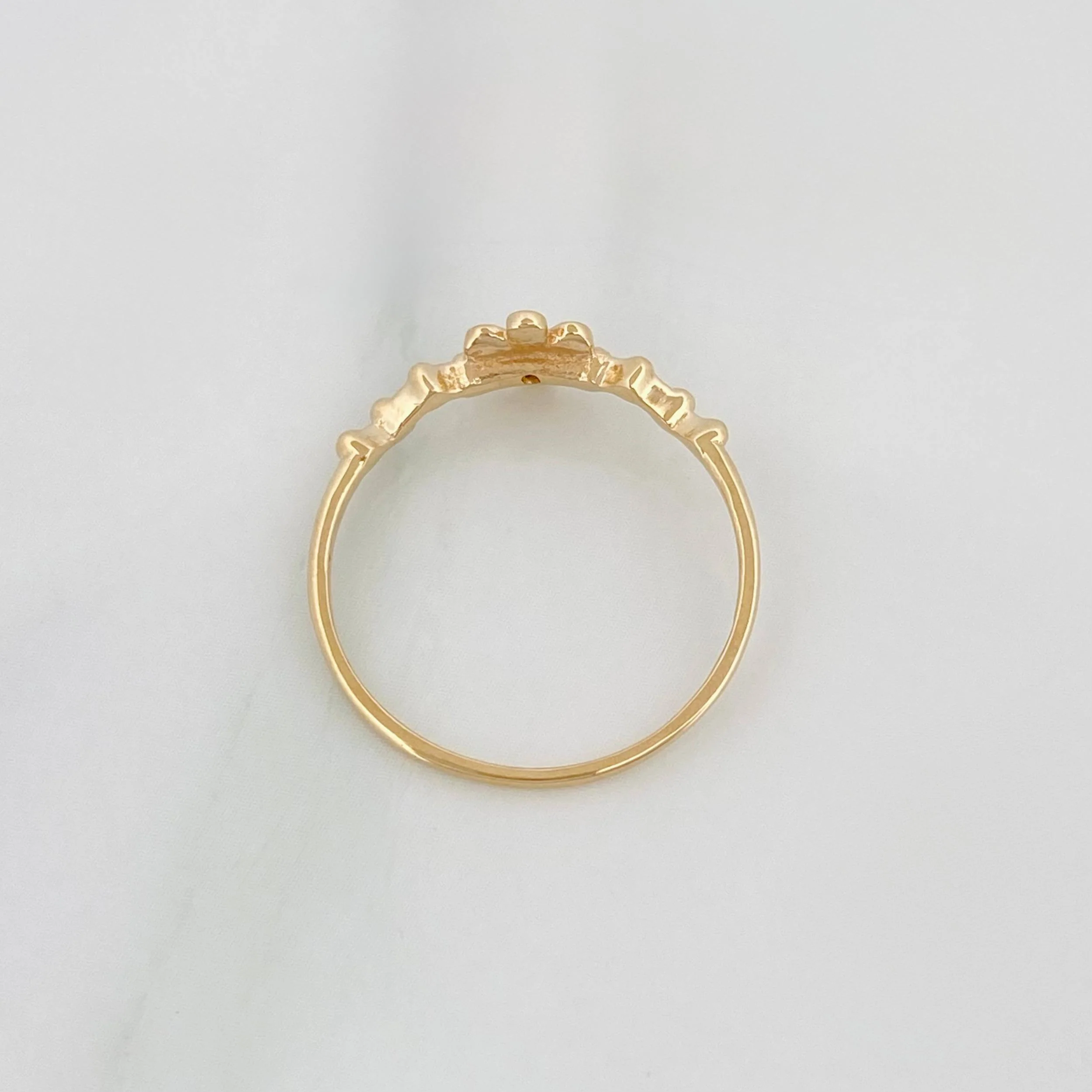 Anillo Flores 1.3 g / T7 1/4 Oro Amarillo 18K - Image 4