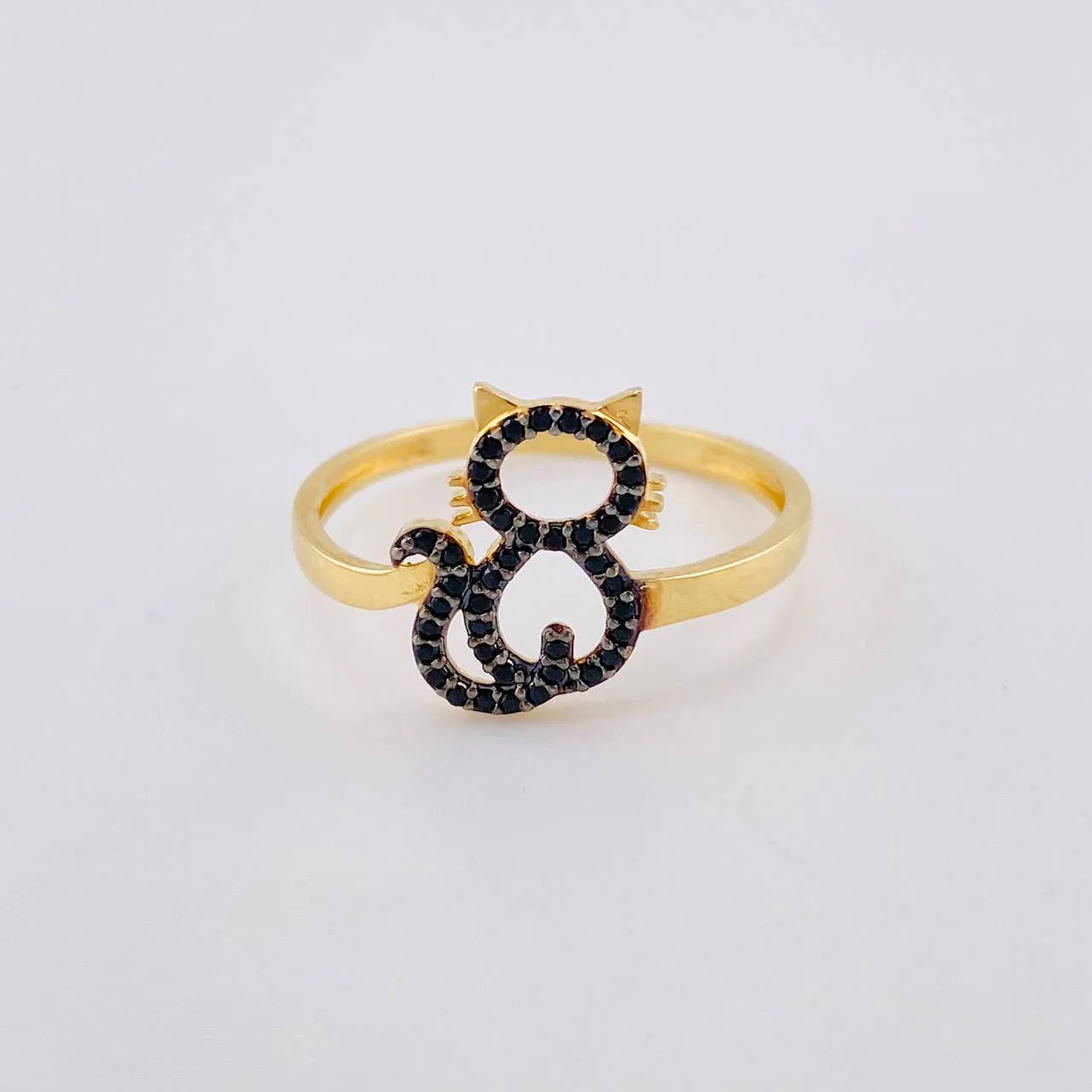 Anillo Gato 1.75 g / T7 3/4 Oro Amarillo 18K