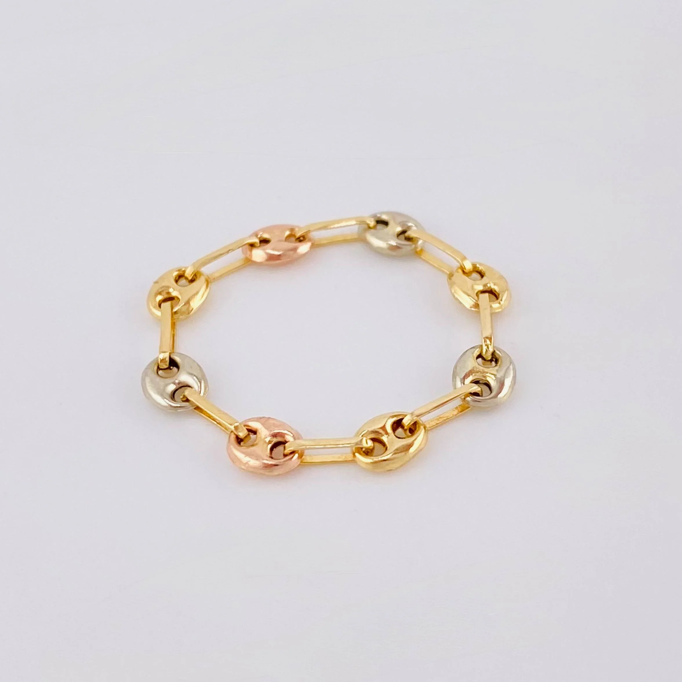 Anillo Gc 0.5 g / T4 3/4 - 4 1/2 Tres Oros 18K - Image 2