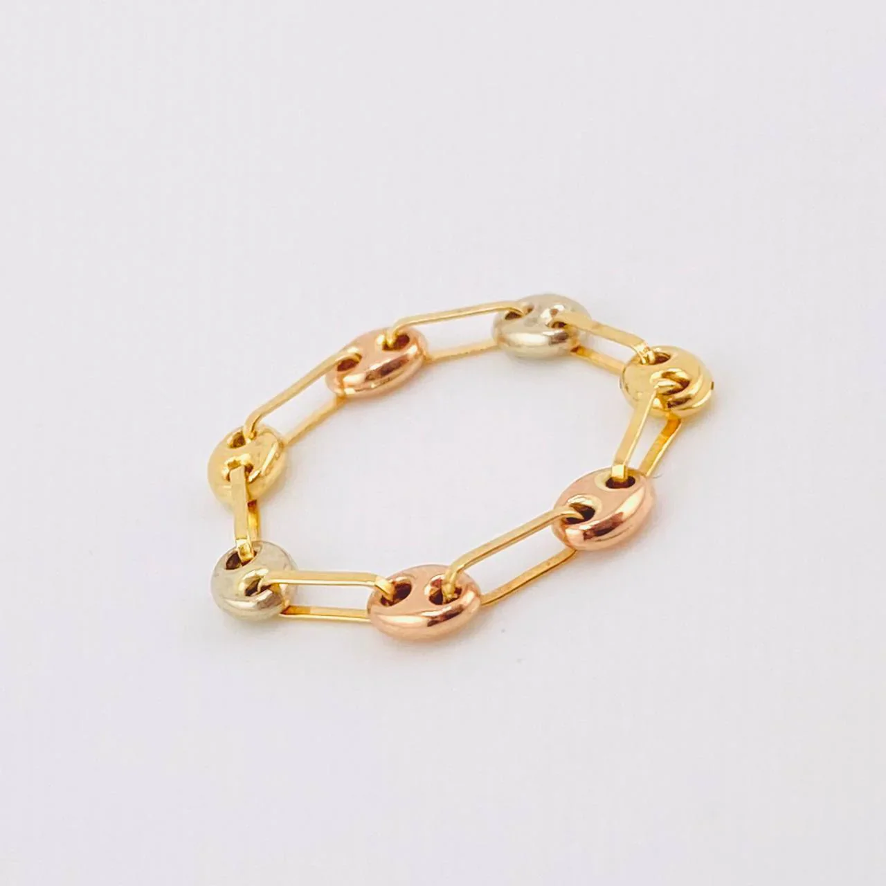 Anillo Gc 0.55 g / T5 1/2 - 5 1/4 Tres Oros 18K - Image 2