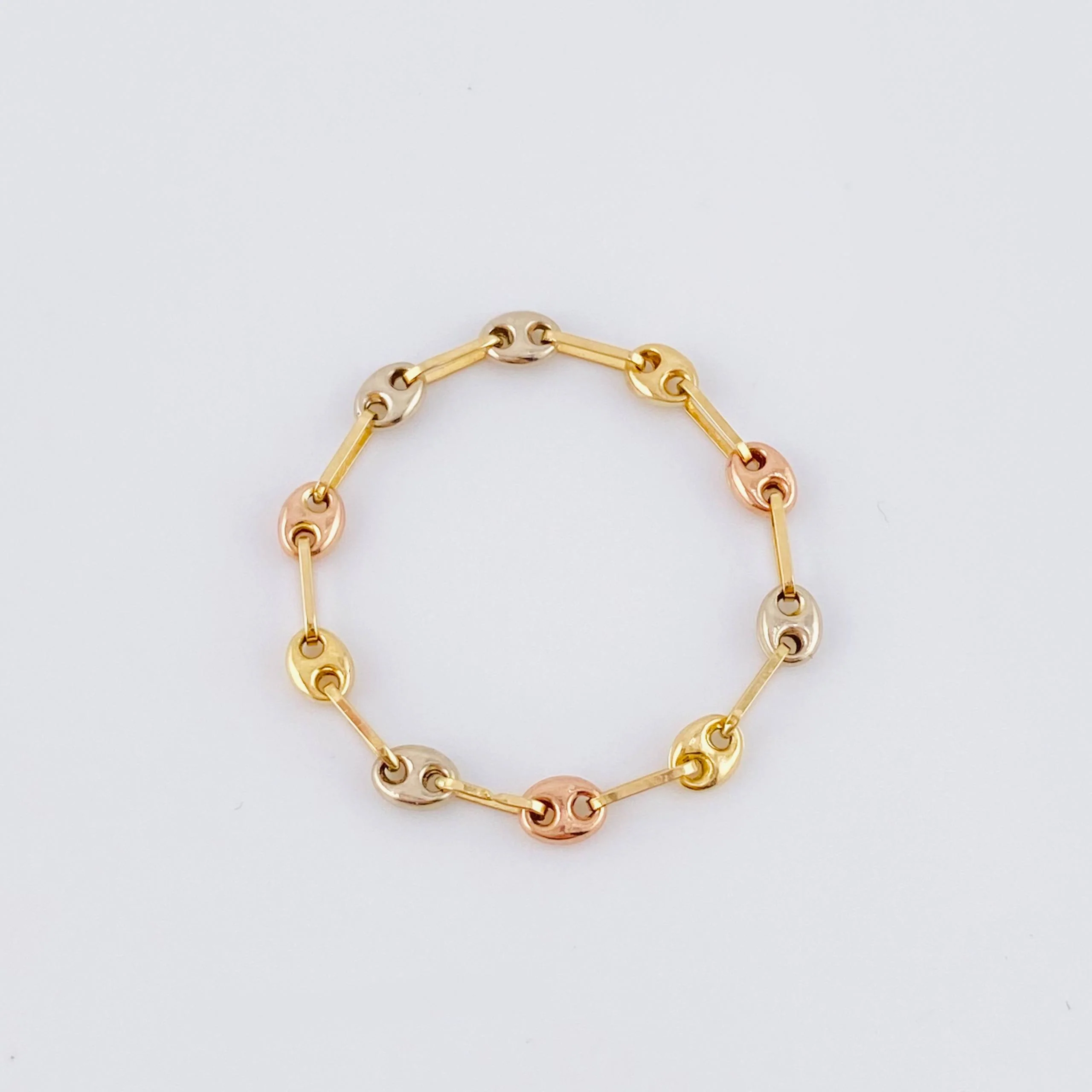 Anillo Gc 0.65gr / T10 1/4 / 3.1mm Tres Oros 18K ©