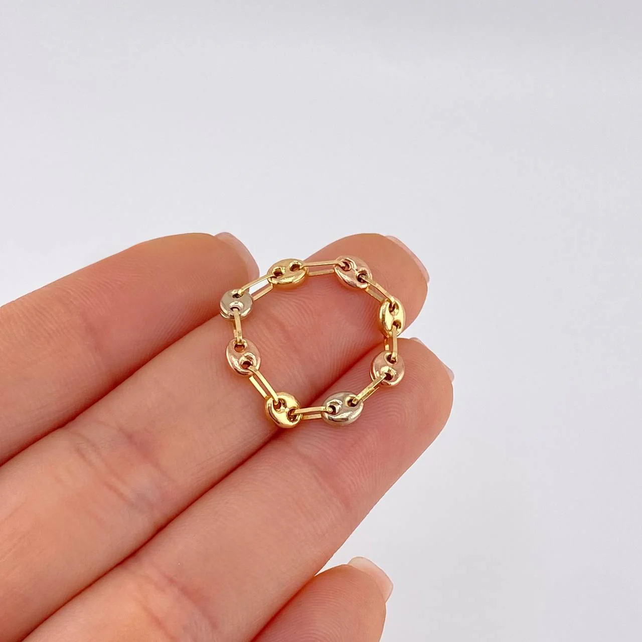 Anillo Gc 0.85 g / T8 - 7 3/4 Tres Oros 18K - Image 4